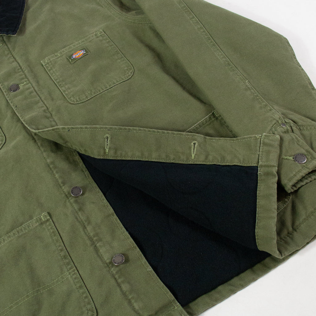 Dickies Chore Jacket Lined Canvas - Military Green Lining