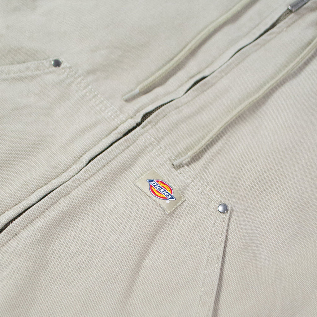 Dickies Hilham Hooded Canvas Jacket - Desert Sand Brand Tab