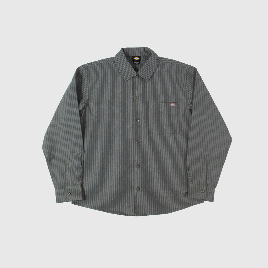 Dickies Lima Pinstripe Shirt - Charcoal Front