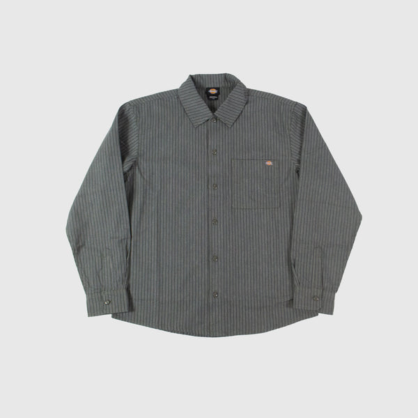 Dickies Lima Pinstripe Shirt - Charcoal Front