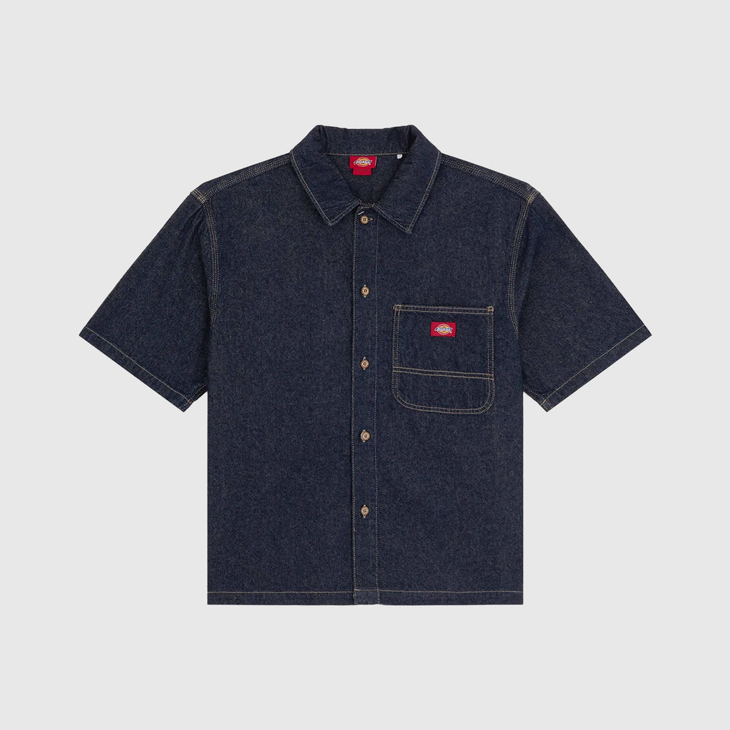 Dickies Denim SS Shirt - Rinsed - Front