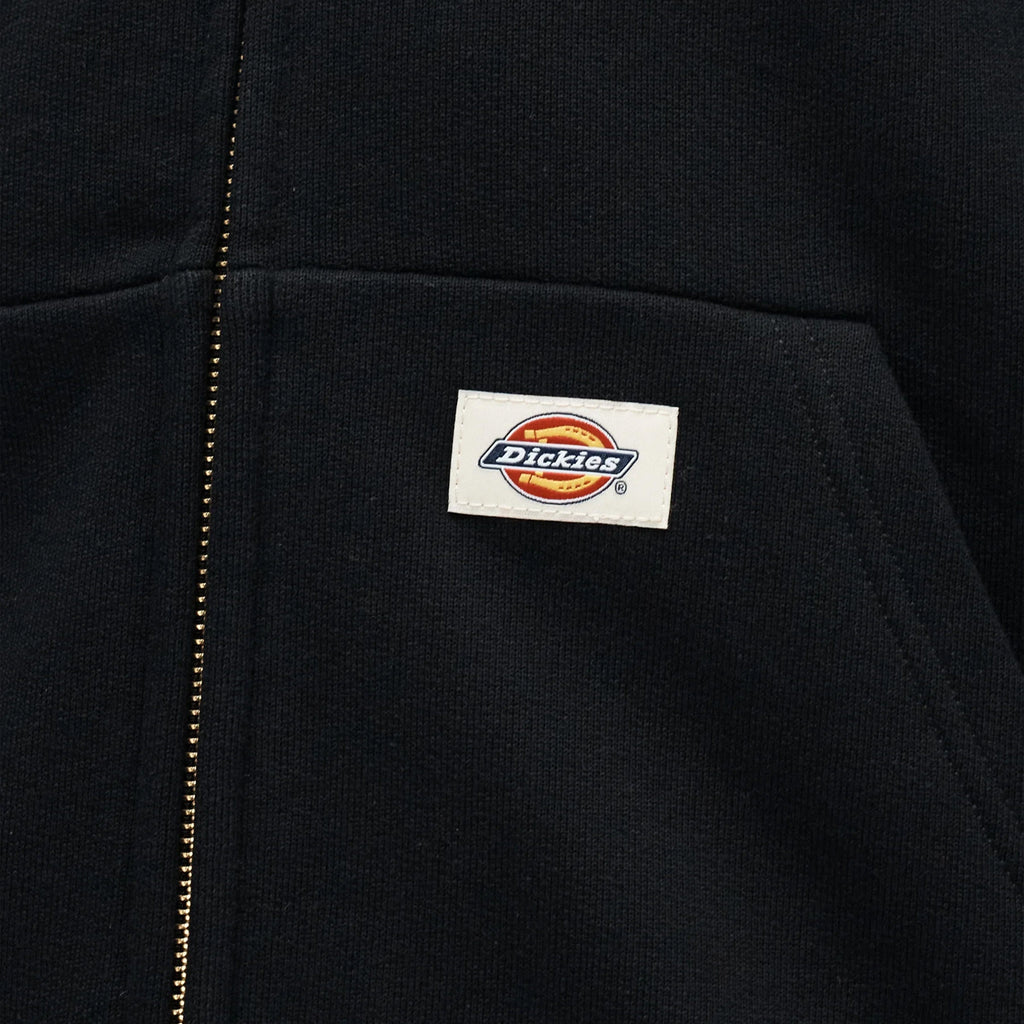 Dickies Fostoria FZ Hoodie - Black - Front Close Up