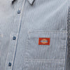 Dickies Hickory Work Shirt - Retro Indigo - Front Close Up