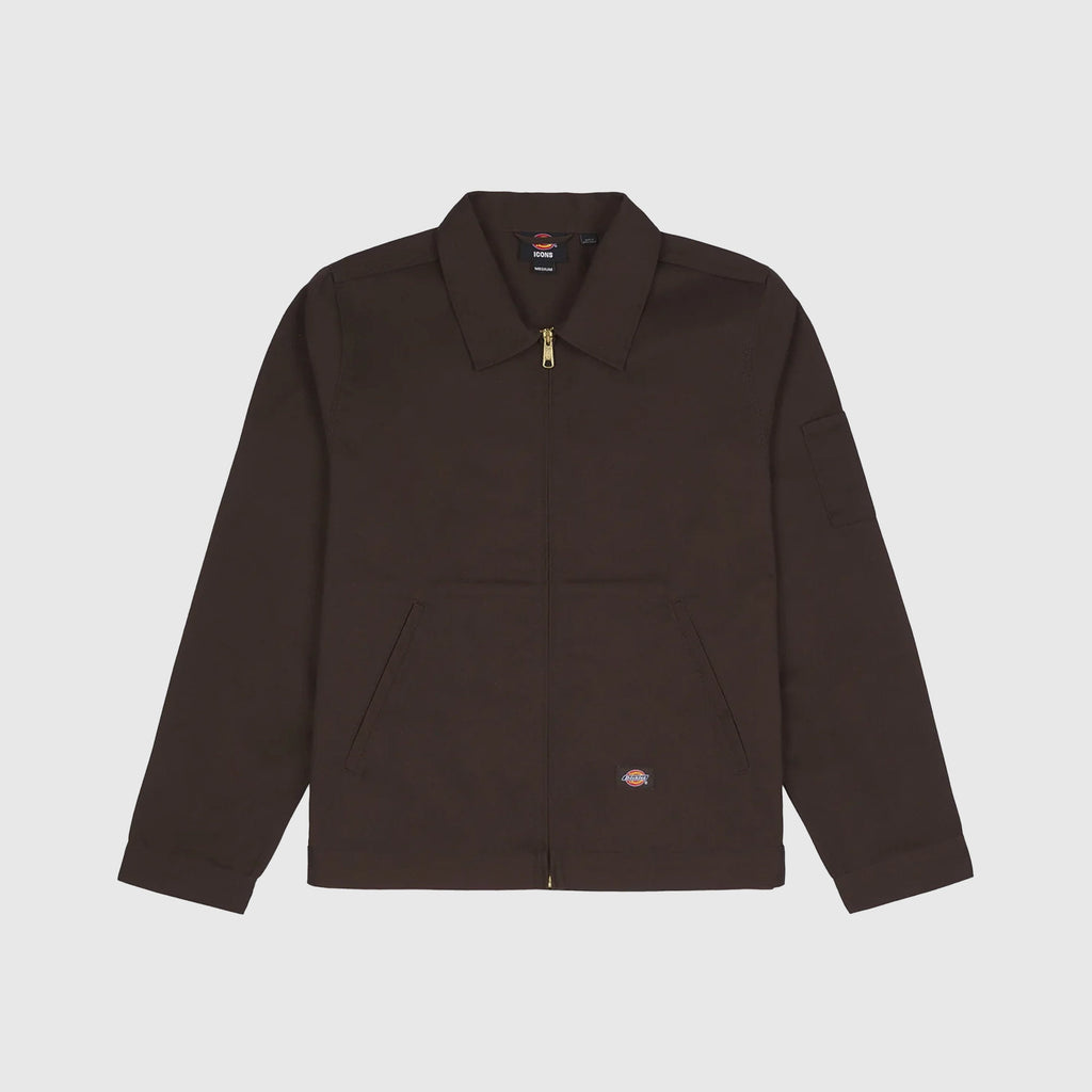Dickies Unlined Eisenhower Jacket - Dark Brown - Front