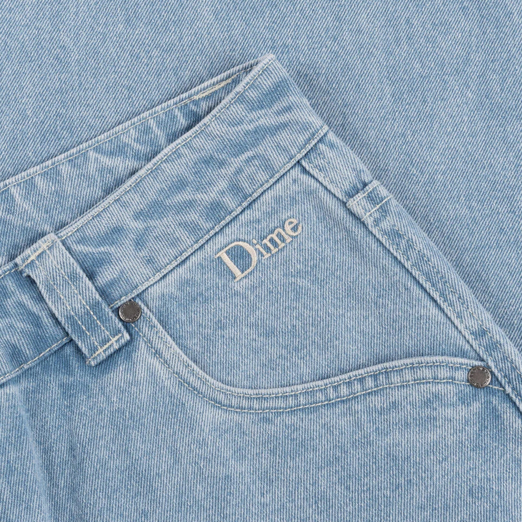 Dime Classic Baggy Denim Pants - Vintage Blue - Front Close Up