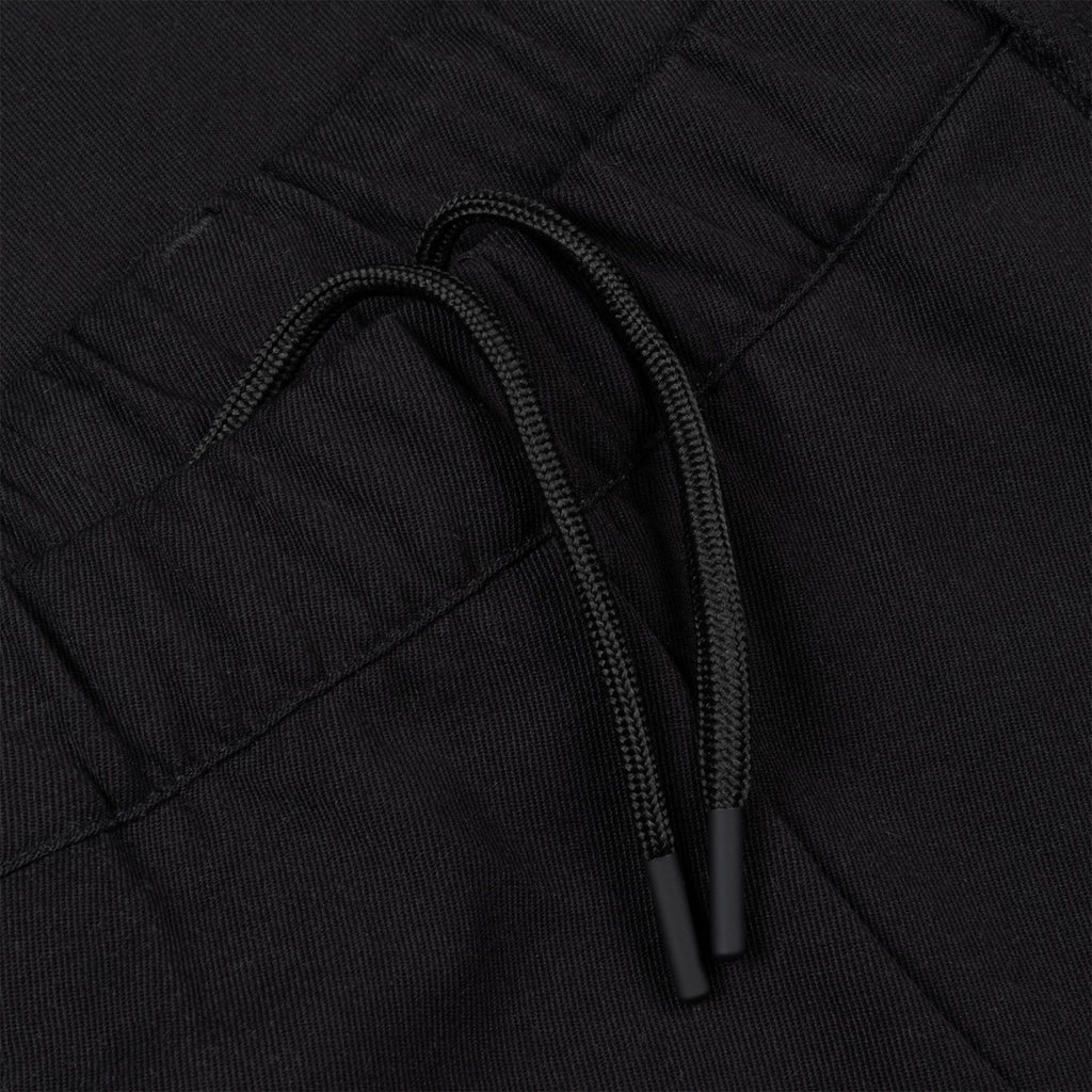 Dime Pleated Twill Shorts - Black - Front Close Up