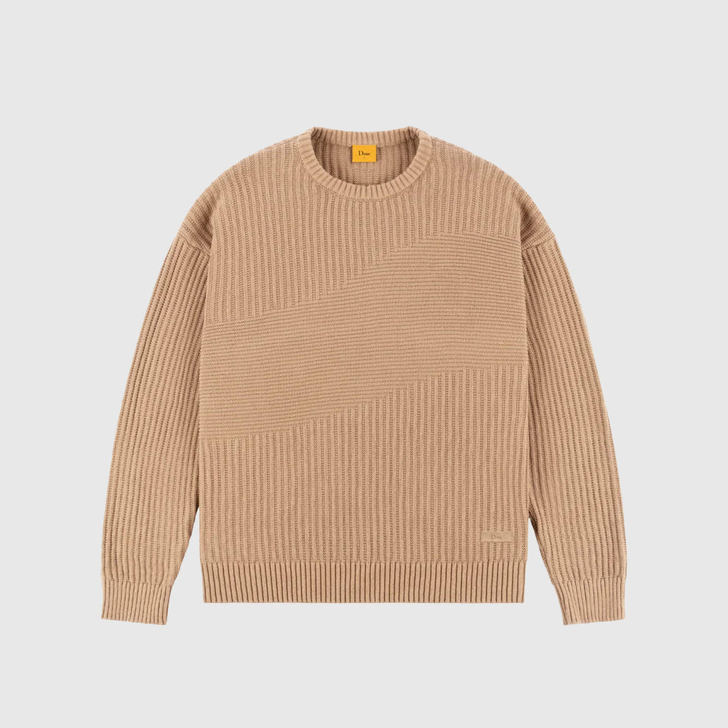 Dime Wave Knit Crewneck - Khaki - Front