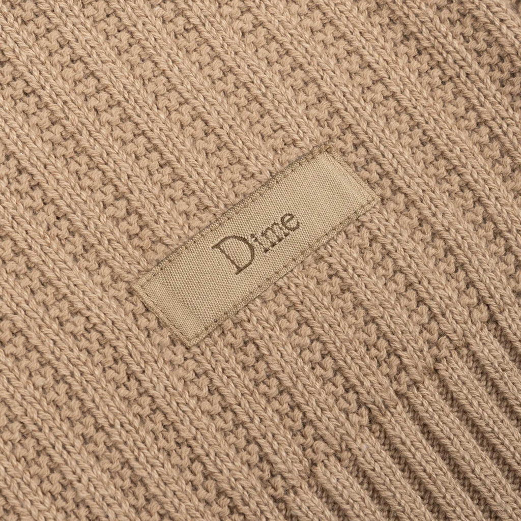 Dime Wave Knit Crewneck - Khaki - Close Up