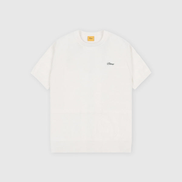 Dime Wave Knit SS Shirt - Ivory - Front