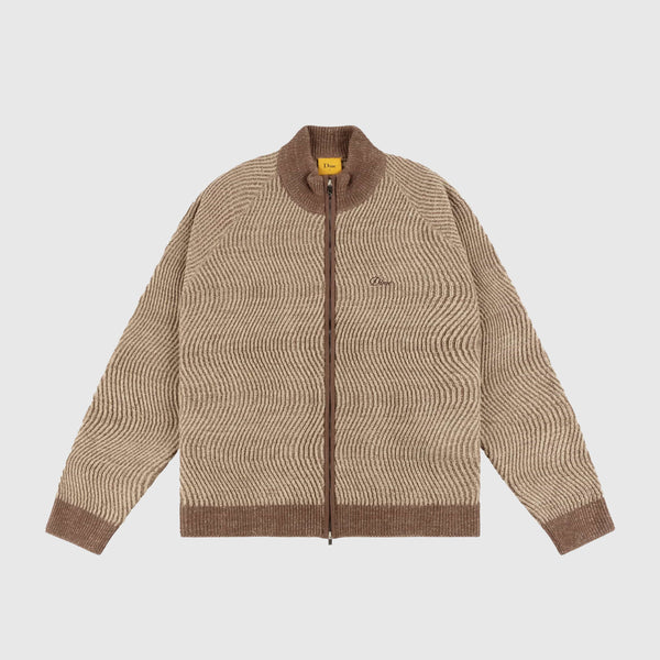 Dime Double Zipper Knit - Camel - Front