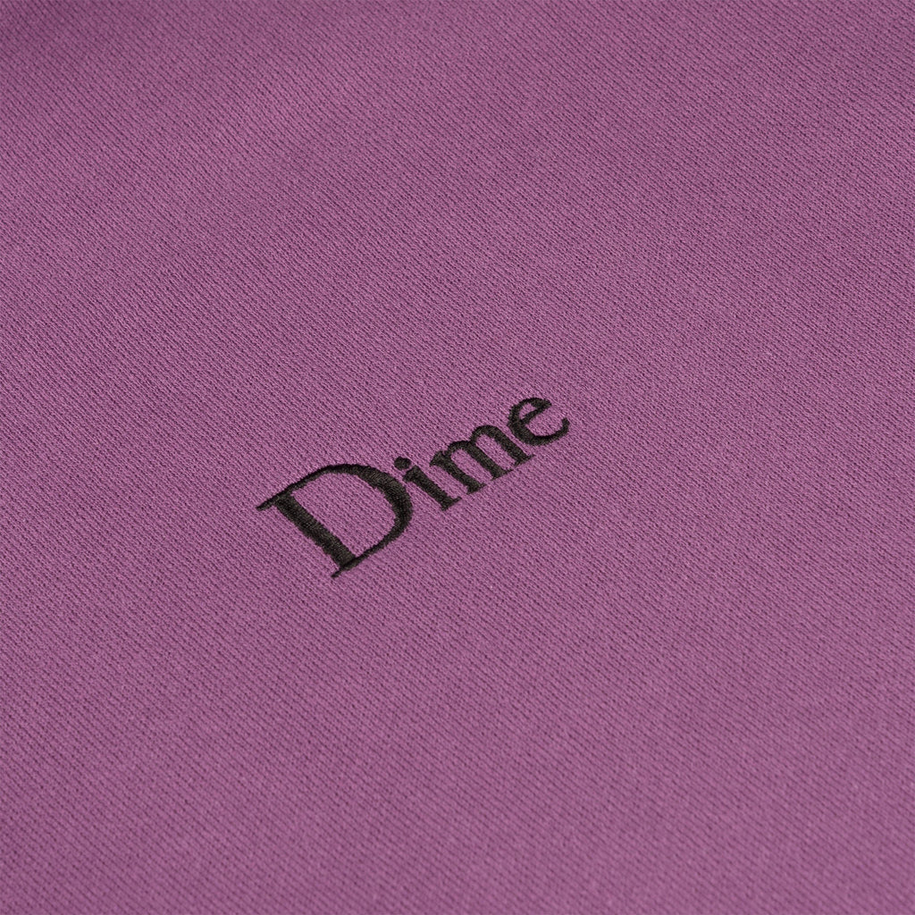 Dime Classic Small Logo Hoodie - Violet - Front Close Up