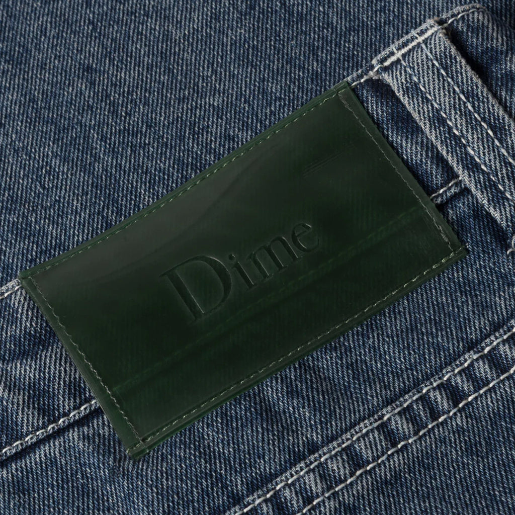 Dime Classic Relaxed Denim Pants - Stone Washed - Back Close Up