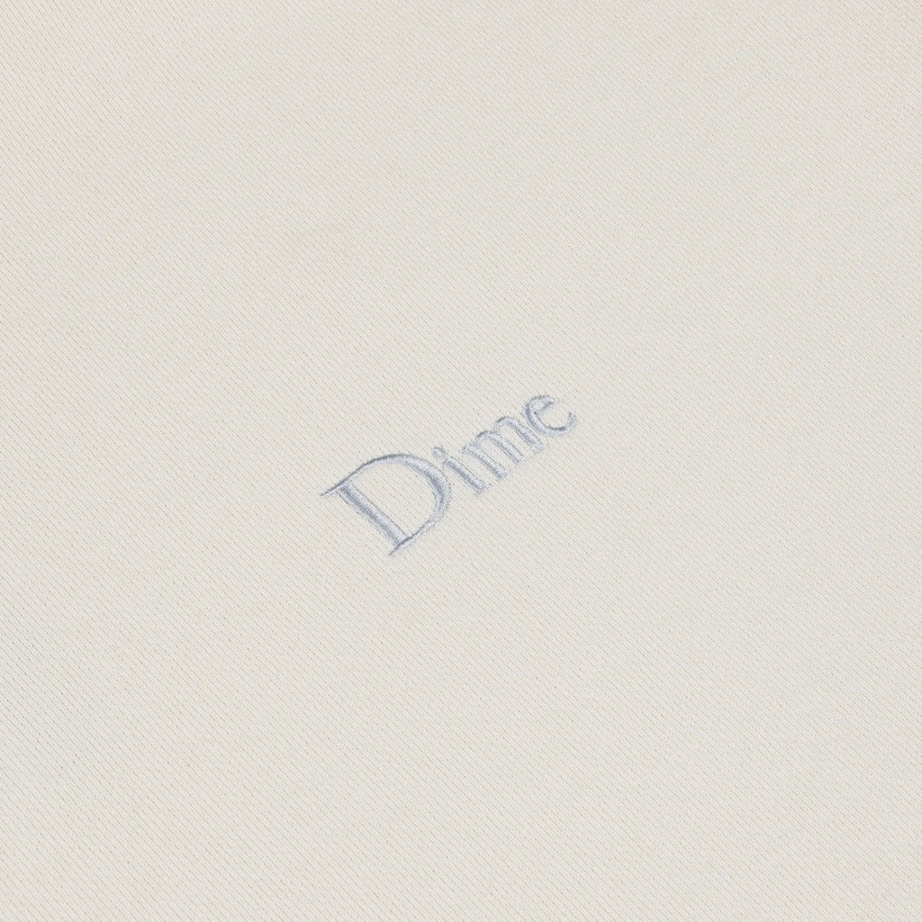 Dime Classic Small Logo Hoodie - Natural - Front Close Up