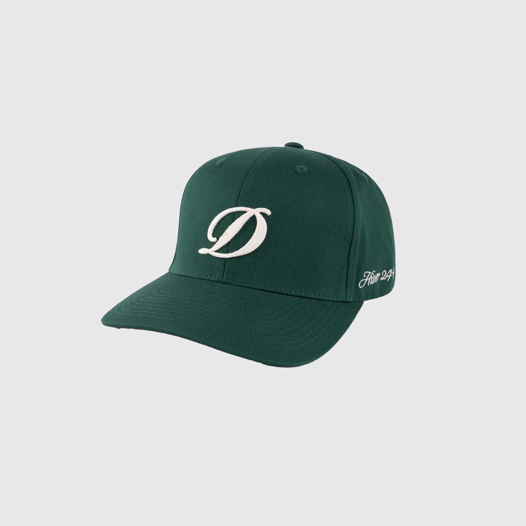 Dime Cursive D Full Fit Cap - Forest Green