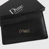 Dime Leather Card Holder - Black - Front Close Up