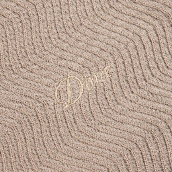 Dime Wave Cable Knit - Tan - Front Close Up