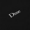 Dime Classic Small Logo Crewneck - Black - Front Close Up