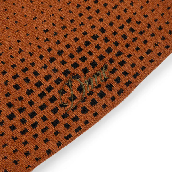 Dime Pixel Skully Beanie - Copper - Front Close Up