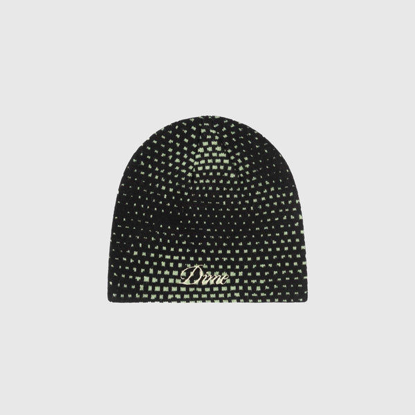 Dime Pixel Skully Beanie - Black - Front