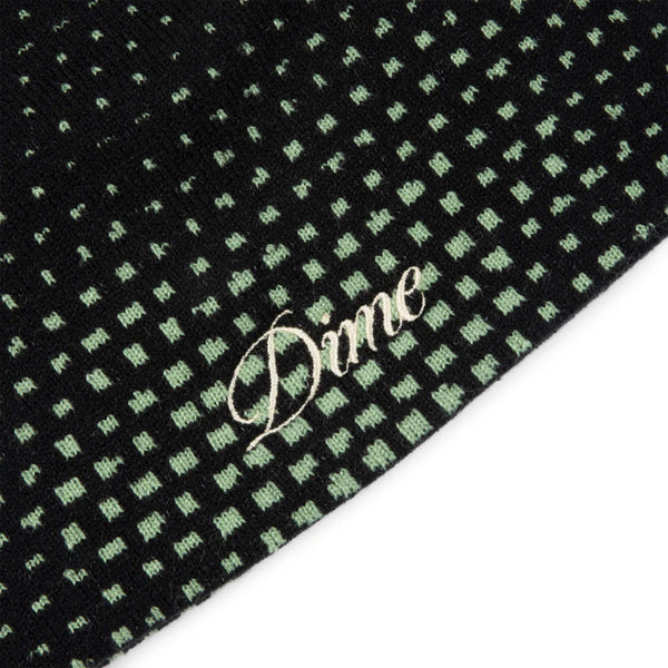 Dime Pixel Skully Beanie - Black - Front Close Up