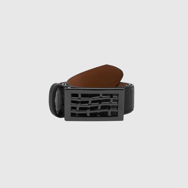 Dime Heavyweight Leather Belt - Black
