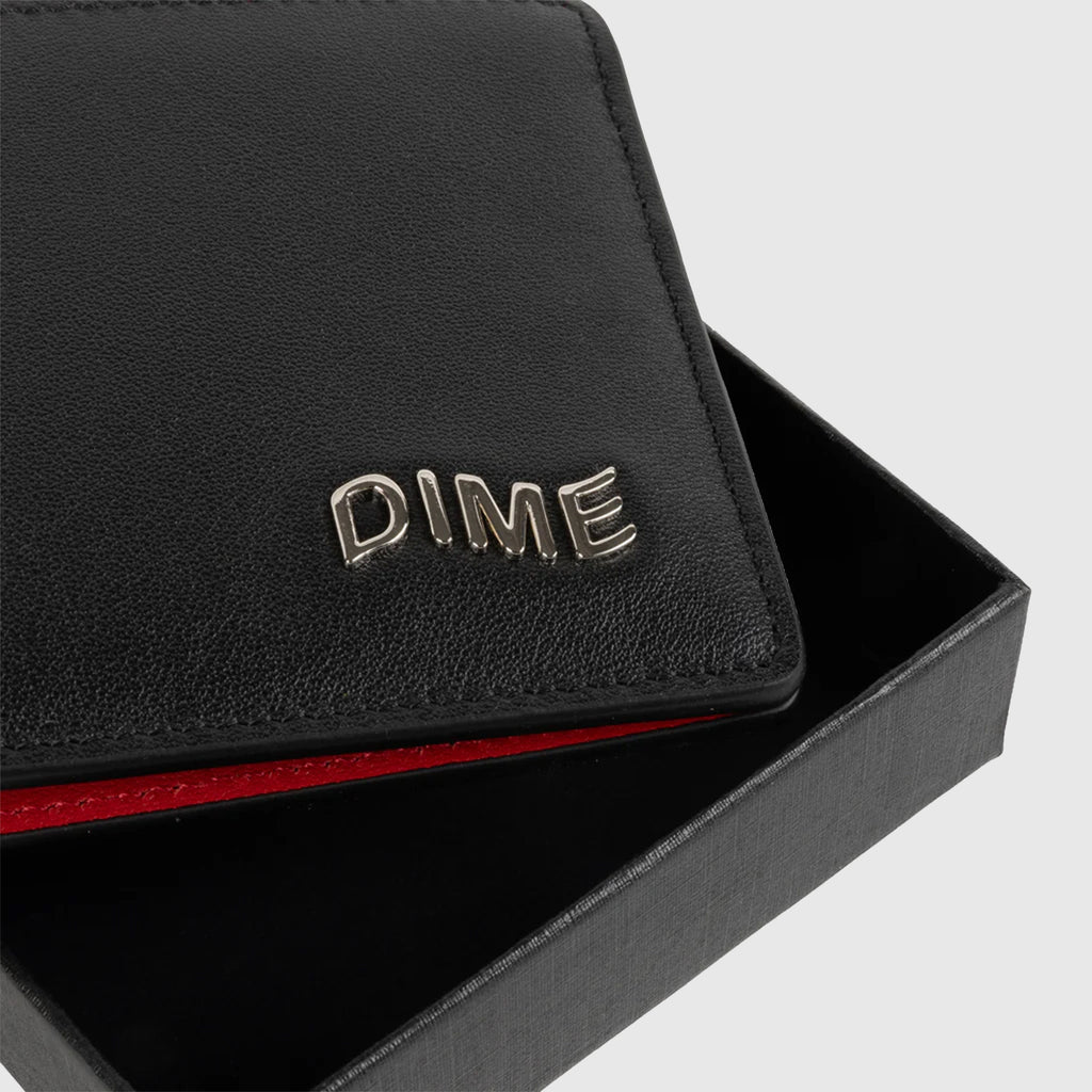 Dime Leather Bifold Wallet - Black Cherry