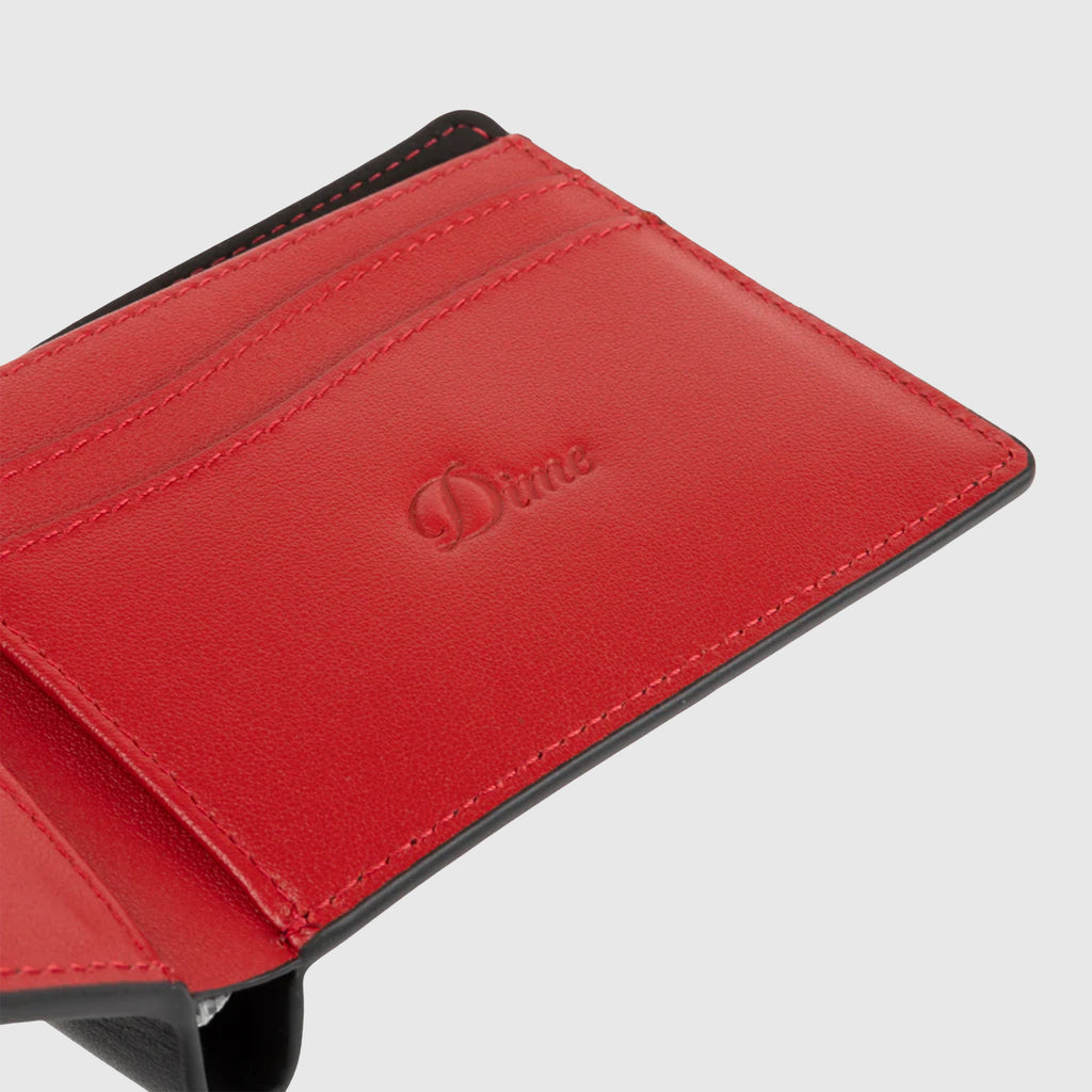 Dime Leather Bifold Wallet - Black Cherry