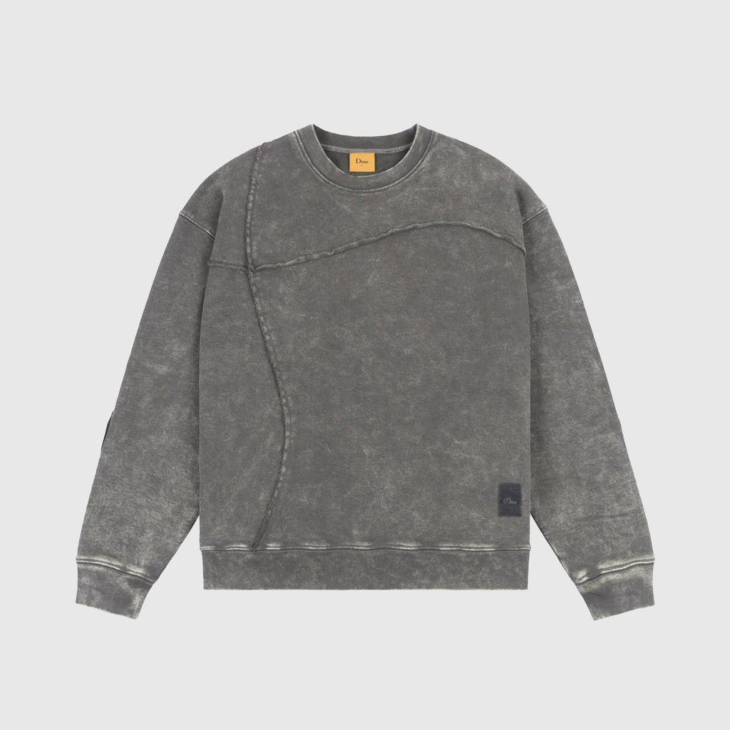 Dime Reverse Stitch Crewneck - Charcoal Washed - Front