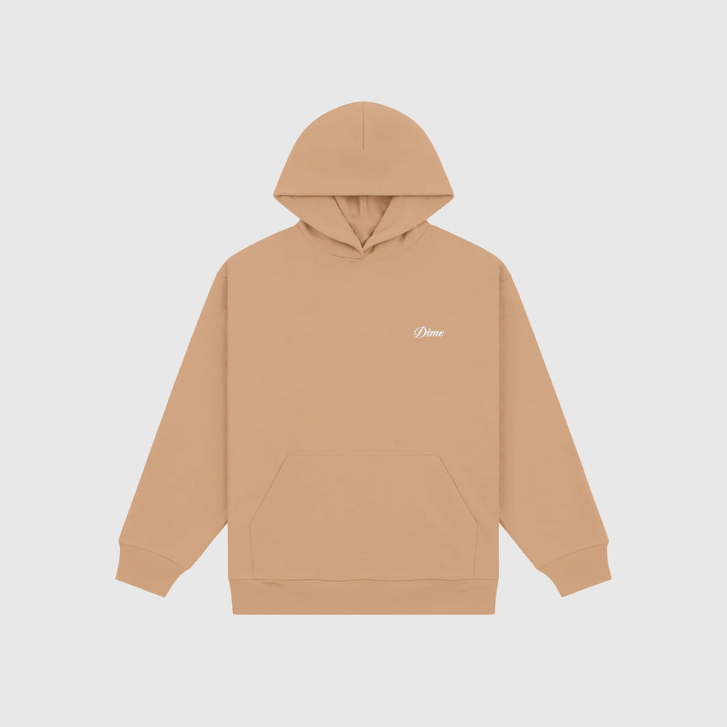 Dime Cursive Small Logo Zip Hoodie - Hazelnut