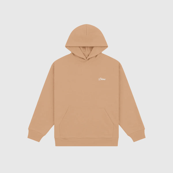 Dime Cursive Small Logo Zip Hoodie - Hazelnut