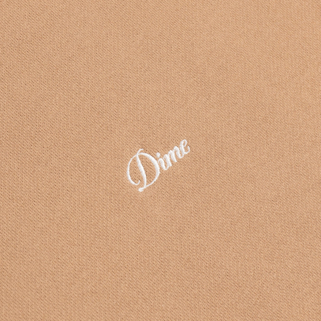 Dime Cursive Small Logo Zip Hoodie - Hazelnut Logo