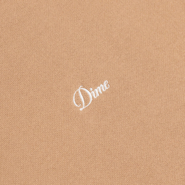 Dime Cursive Small Logo Zip Hoodie - Hazelnut Logo