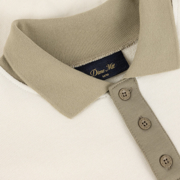 Dime French Terry Rugby - Cream Collar