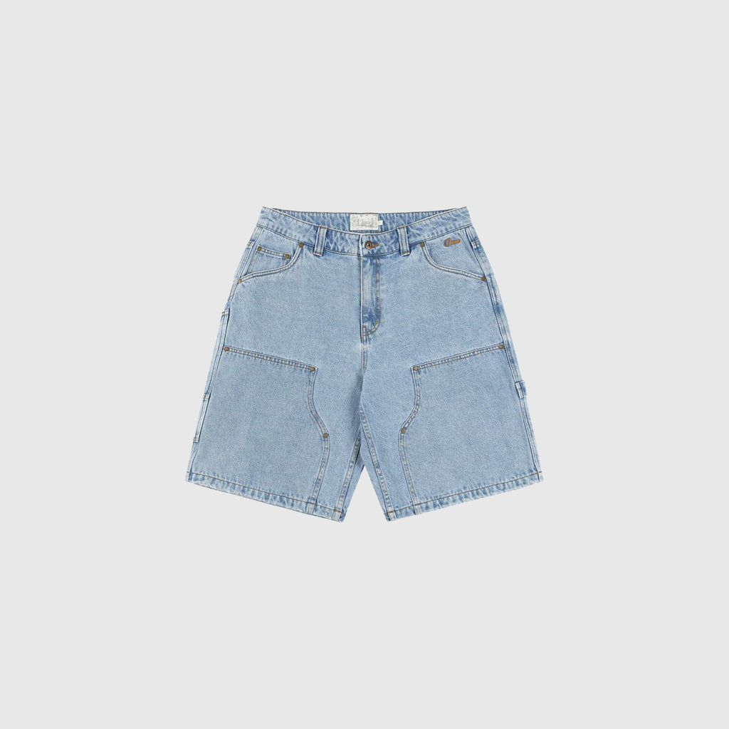 Dime Carpenter Denim Shorts - Blue Washed - Front