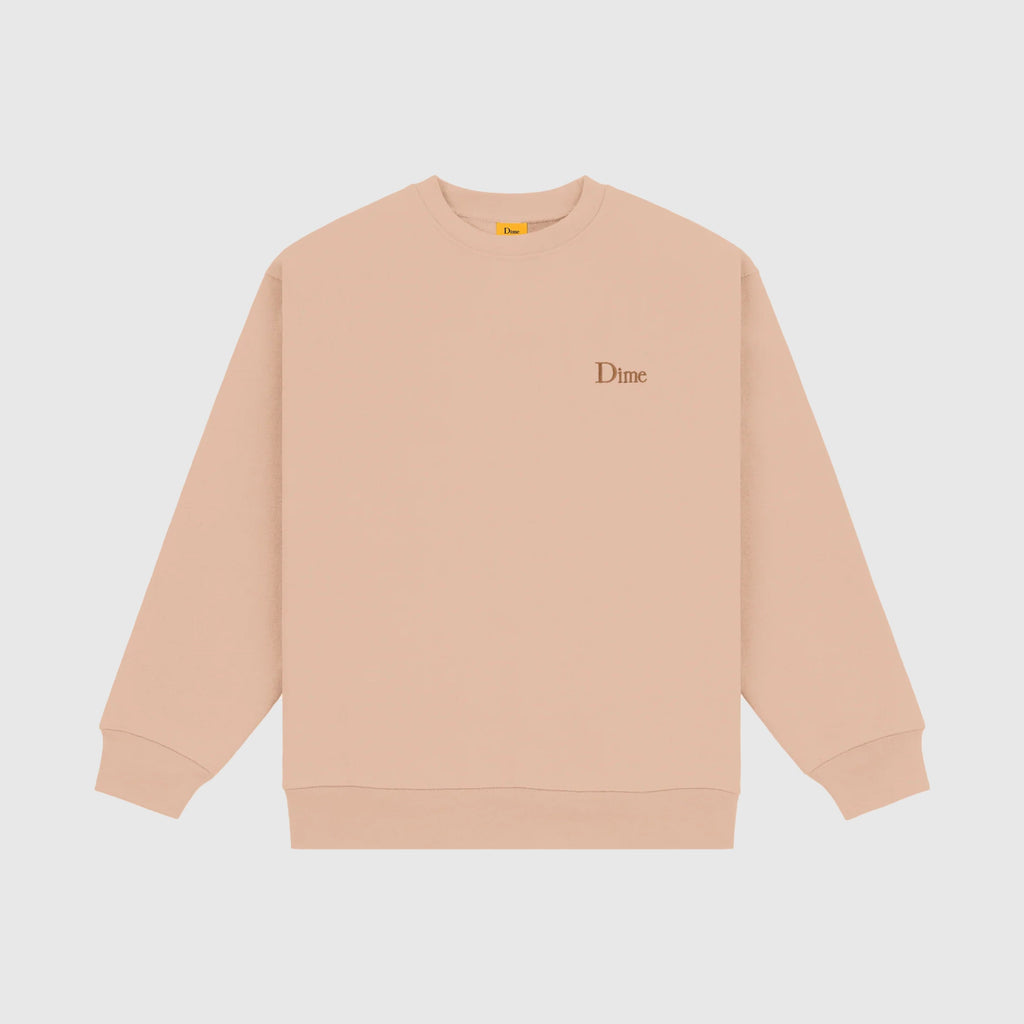 Dime Classic Small Logo Crewneck - Tan