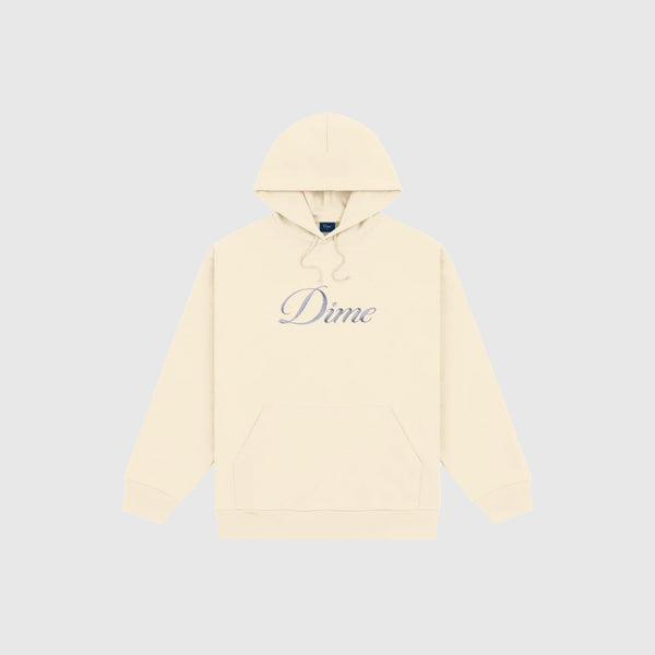 Dime Cursive Logo Hoodie - Fog - Front