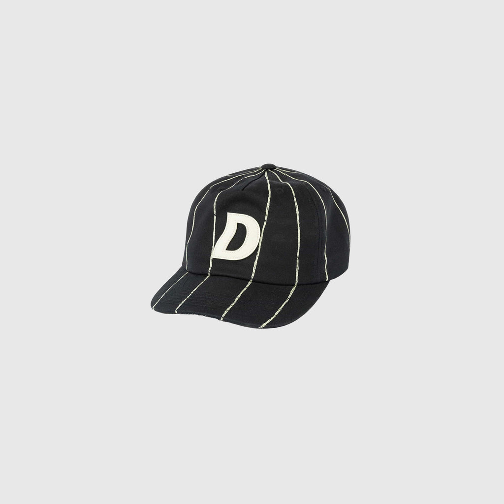 Dime Pinstriped Worker Cap - Black - Front