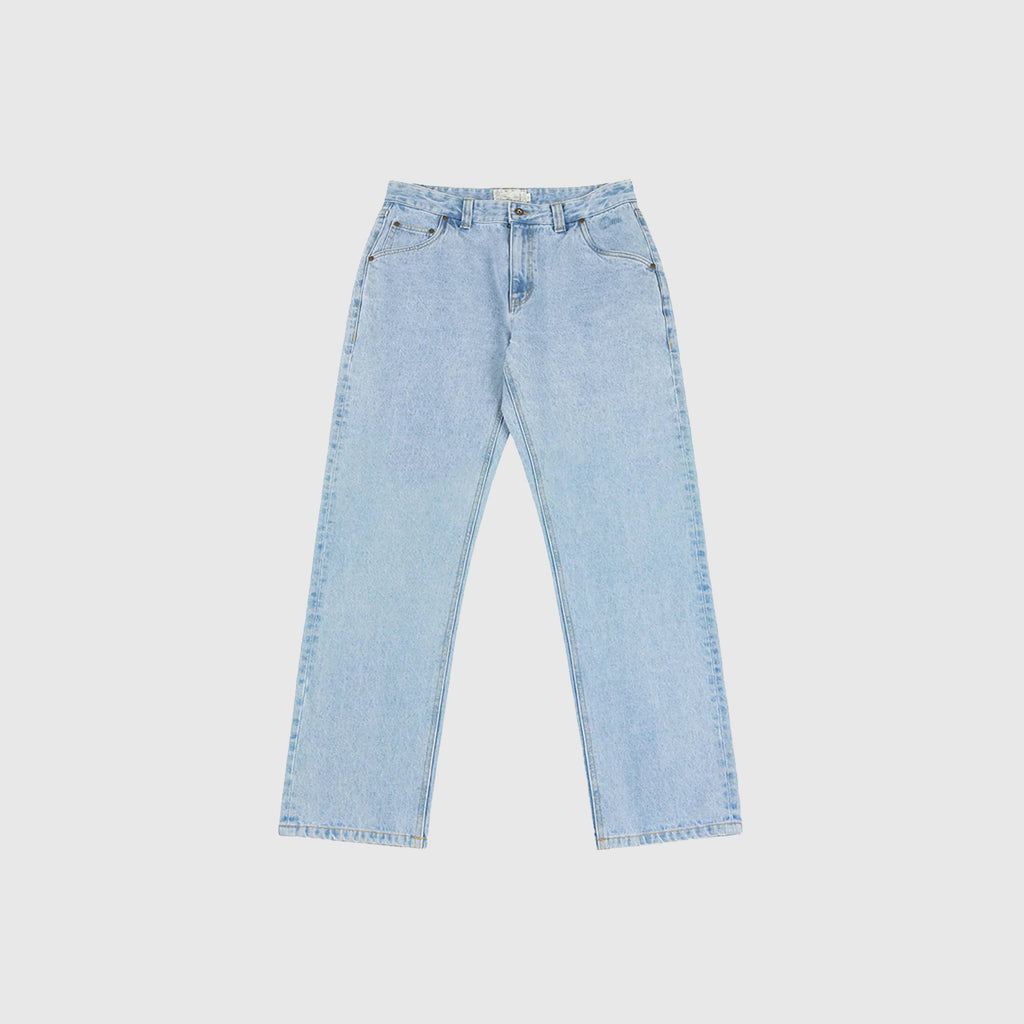 Dime Straight Denim Pants - Blue Washed - Front