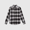 Portuguese Flannel Dune Shirt - Black / White - Front