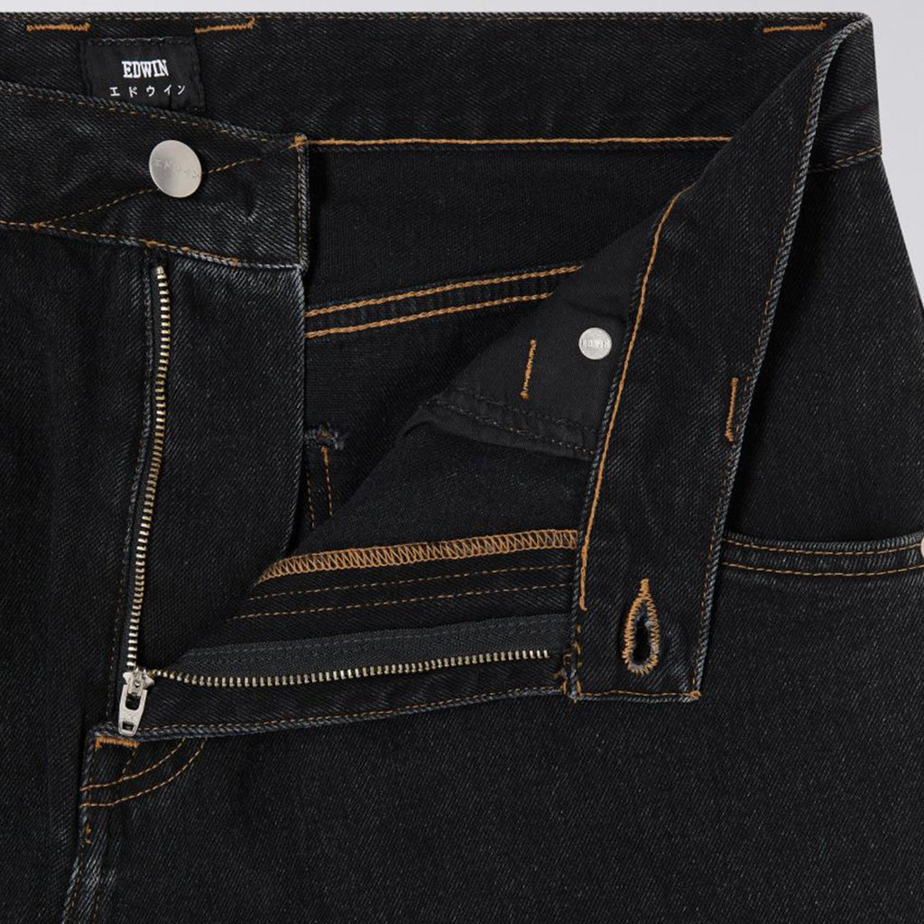 Edwin Tyrell Pant - Black Dark Marble Wash