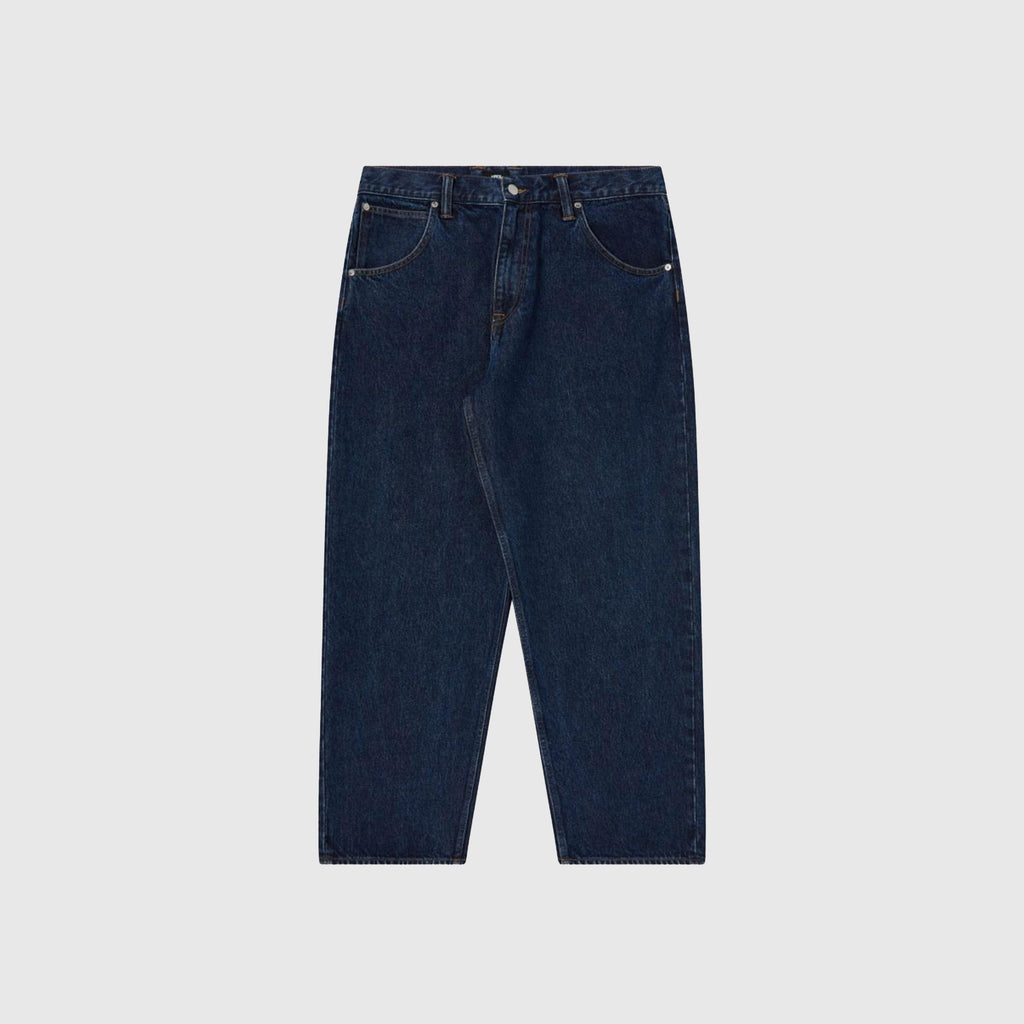 Edwin Tyrell Pant - Blue Dark Marble Wash - Front
