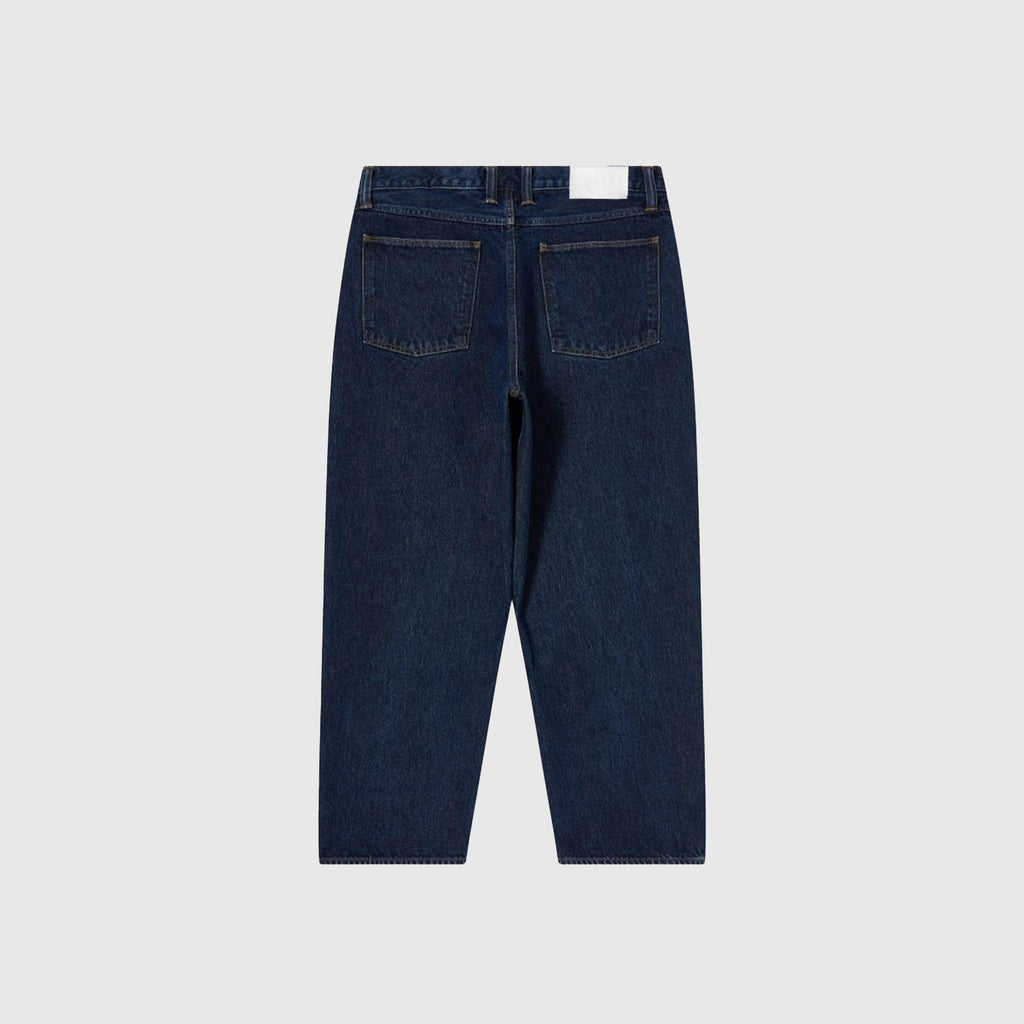 Edwin Tyrell Pant - Blue Dark Marble Wash - Back