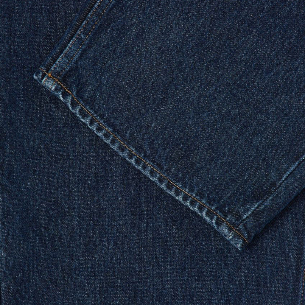 Edwin Tyrell Pant - Blue Dark Marble Wash - Close Up