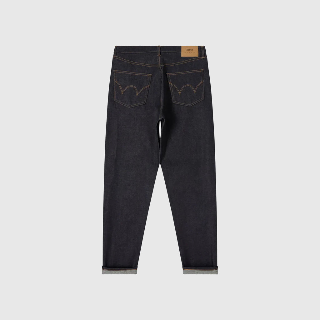 Edwin Loose Straight Kaihara, Dark Pure Indigo Rainbow Selvage - Blue Mid Dark Used