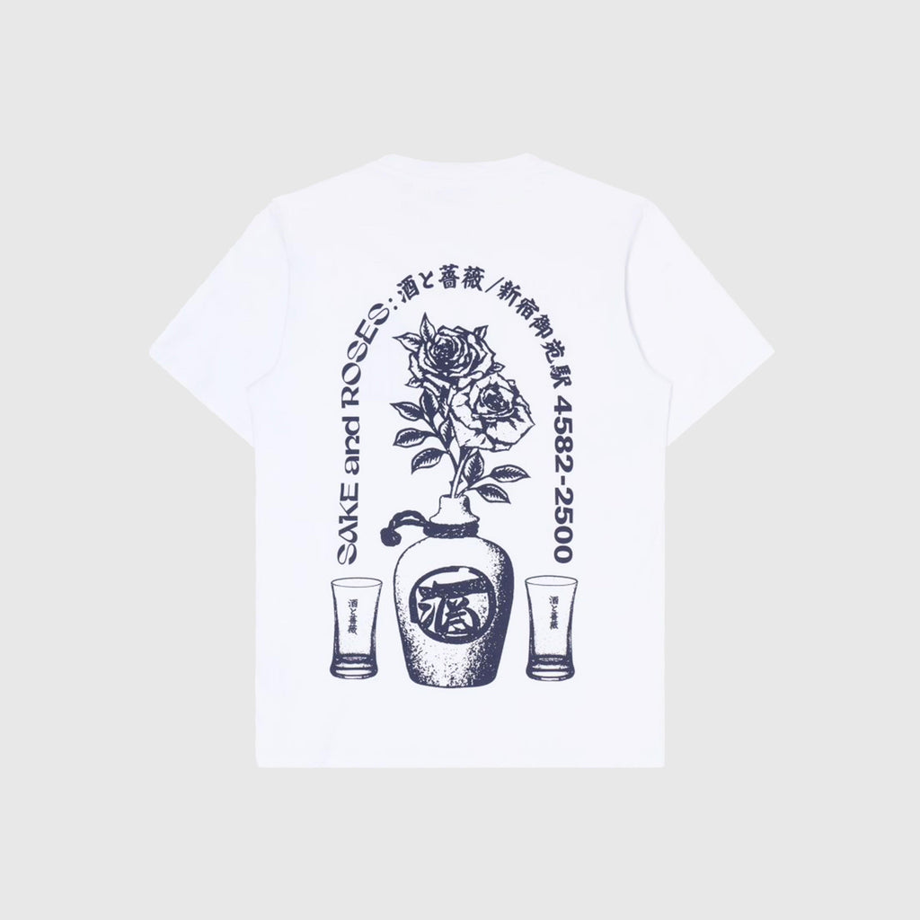 Edwin Sake And Roses Tee - White Garment Washed - Back