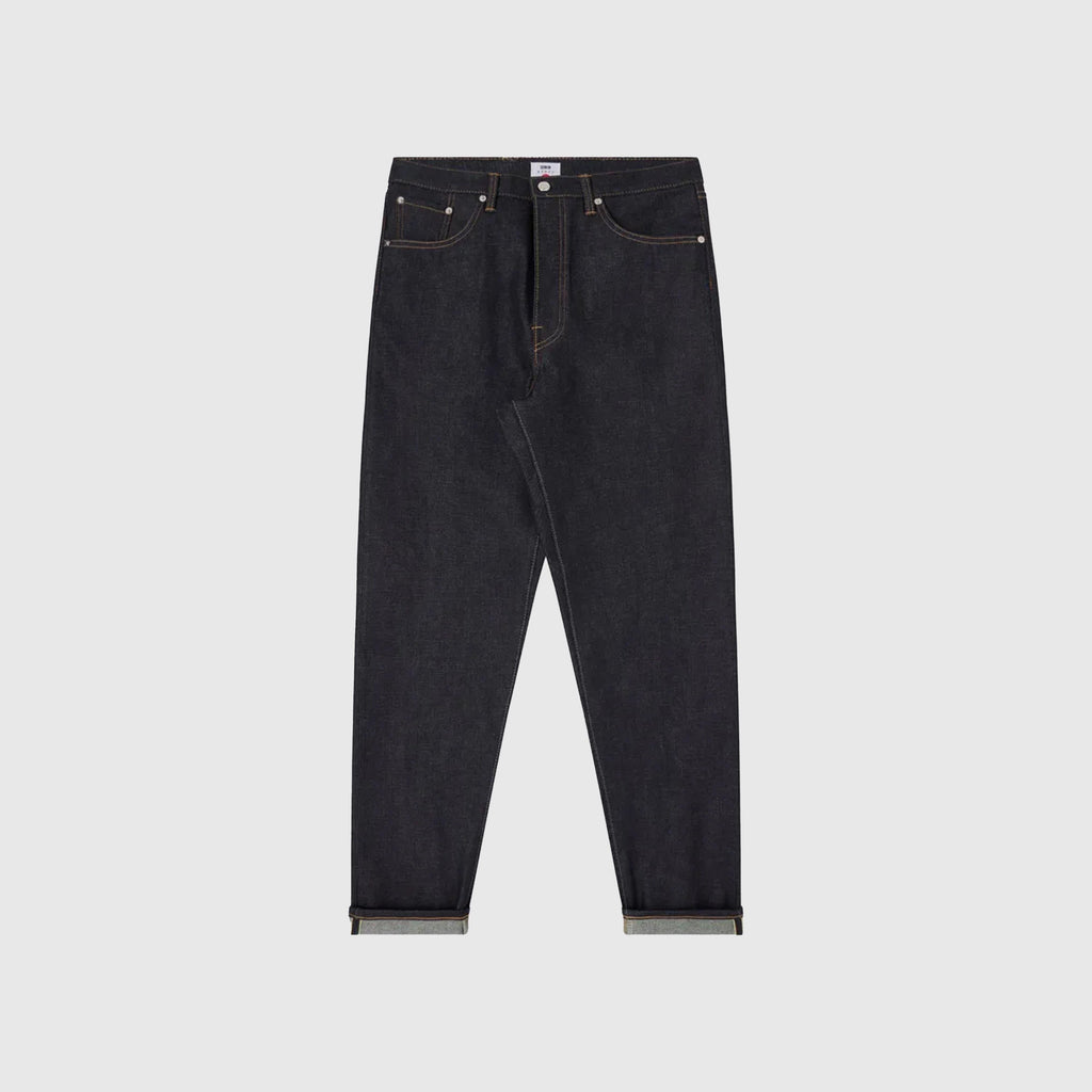Edwin Loose Straight Kaihara, Dark Pure Indigo Rainbow Selvage - Blue Mid Dark Used