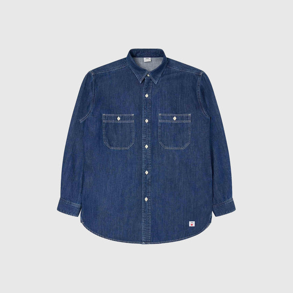 Edwin Work Shirt - Blue Dark Used - Front