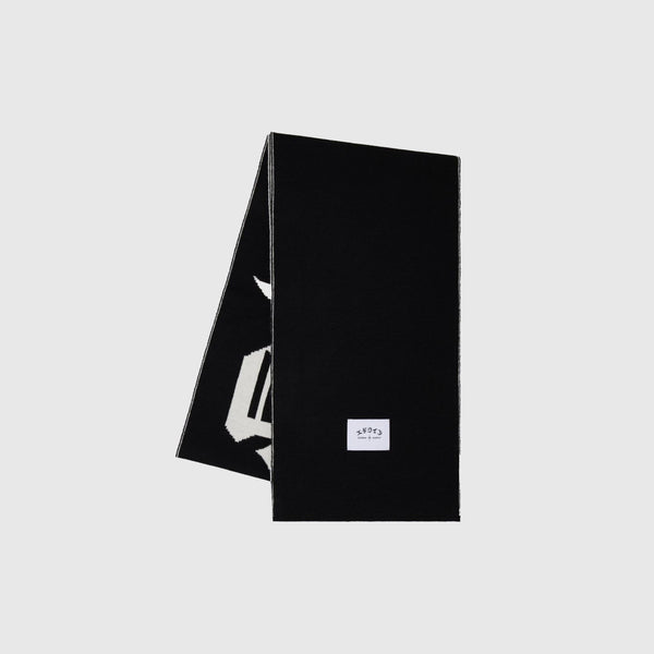 Edwin Graphic Scarf Knit - Black Garment Washed