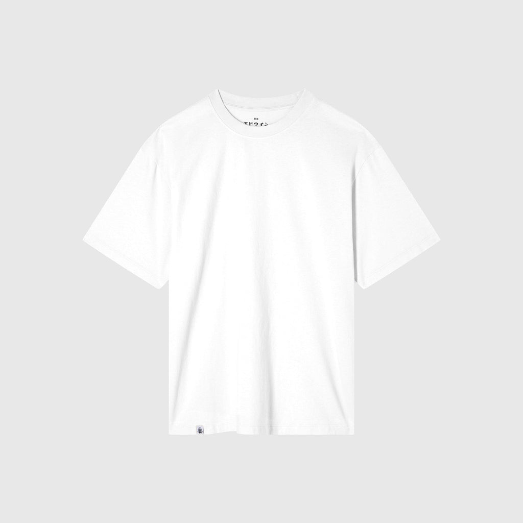 Edwin Oversize Basic TS - White Garment Washed - Front