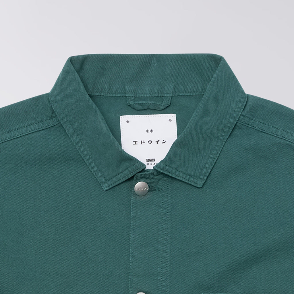 Edwin Trembley Jacket - Mediterranea Garment Dyed - Front Close Up